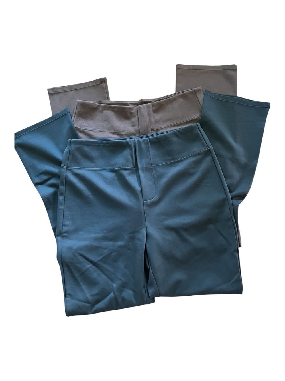 HALARA Teal and Gray High Waisted BackPocket Tapered Work Pants Duo Size med 7/8